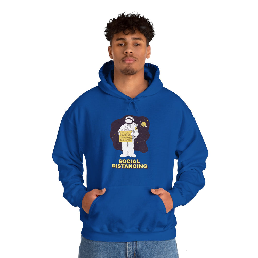 Social Distancing Astronaut Hoodie | Funny Sci-Fi Pullover