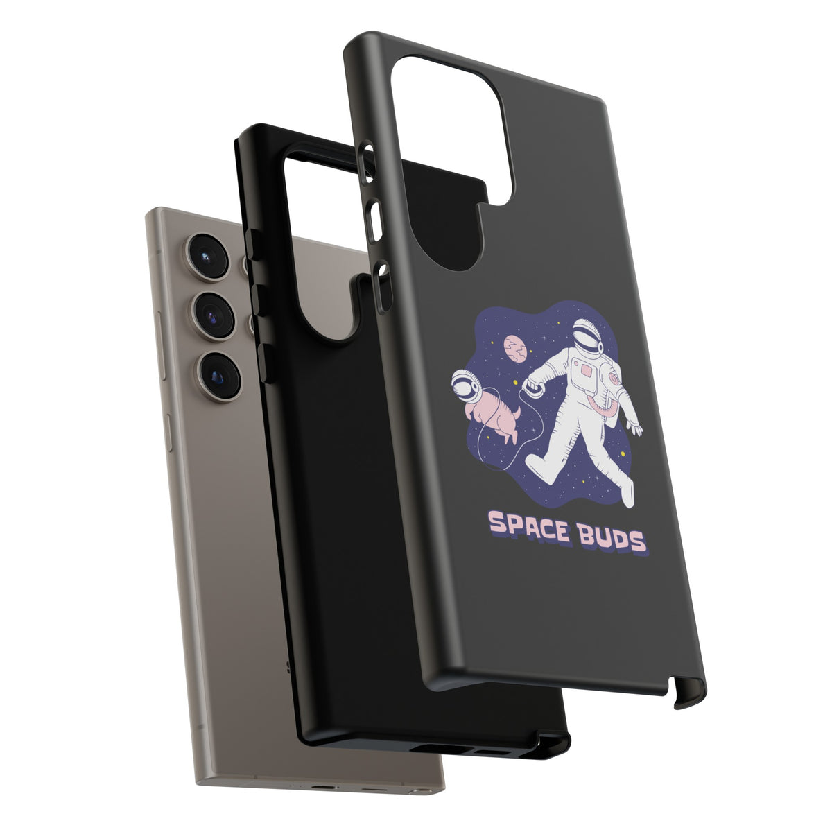 Space Buds Samsung Galaxy Cases Astronaut Dog SciFi Design