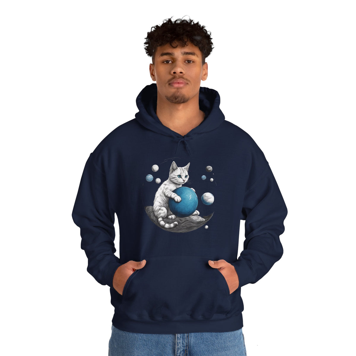 Space Player Cat 2 Sci-Fi Hoodie - Sci-Fi Hoodie