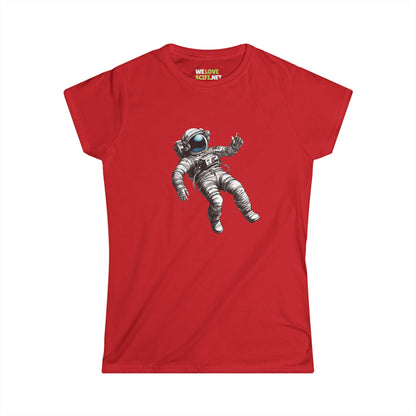 Don't Hold Me Back SpaceArt Astronaut Woman Tee-welovescifi