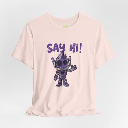 UFO t-shirt-Say Hi Funny UFO Sci-Fi T-Shirt We Love Sci-Fi