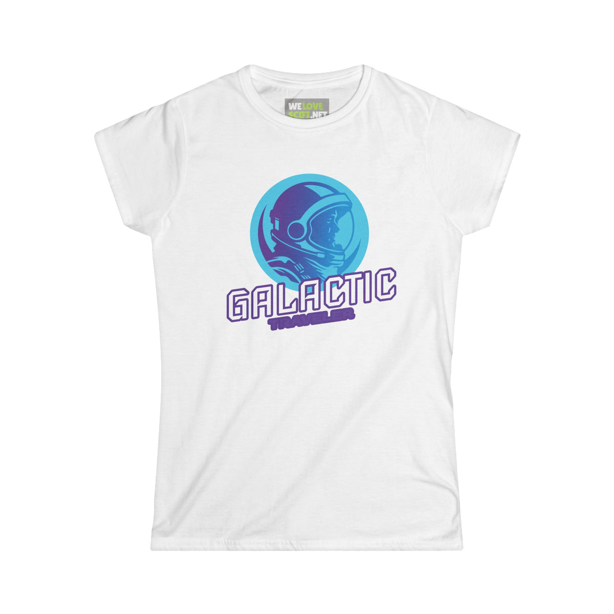 Galactic Traveler Astronaut Woman's Tee-welovescifi.net