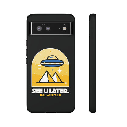 UFO Sci-Fi Google Pixel Cases - See You Later Earthlings