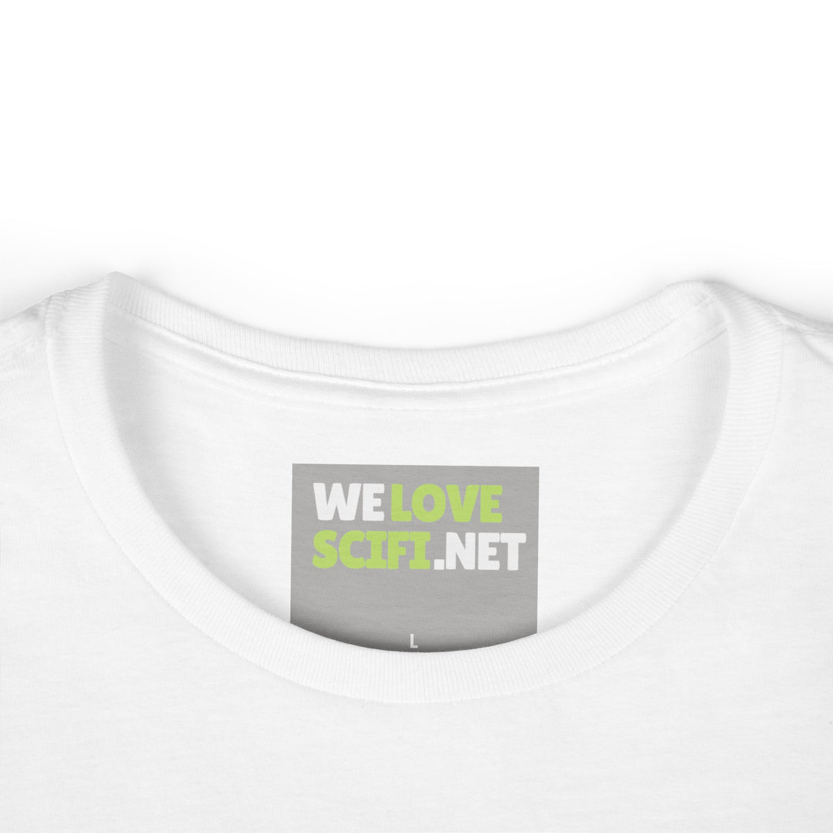 We Come In Peace(?) Funny UFO Woman's Tee-welovescifi.net