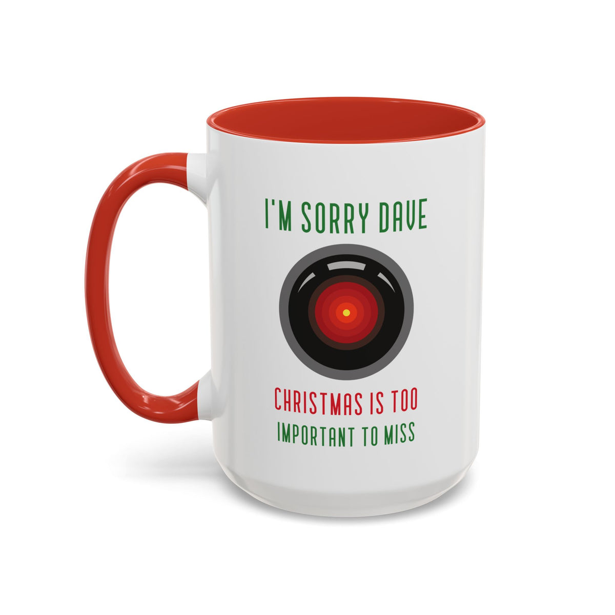 Too Important Christmas Funny HAlL9000 Christmas Accent Mug-welovescifi.net