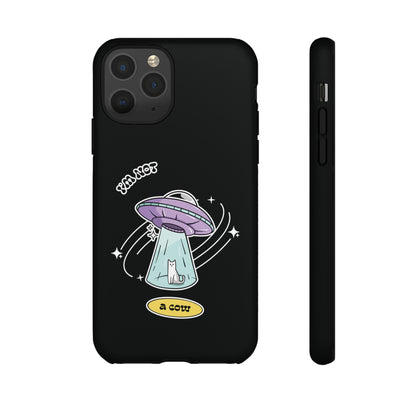 Funny Sci-Fi iPhone Cases | Not a Roswell Cow UFO Design