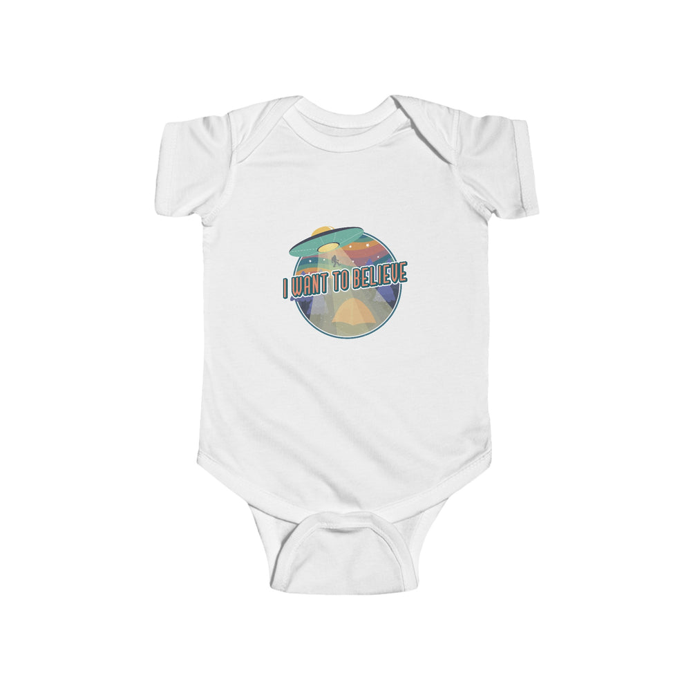 I Want to Believe Funny UFO Bodysuit - Shop Now!