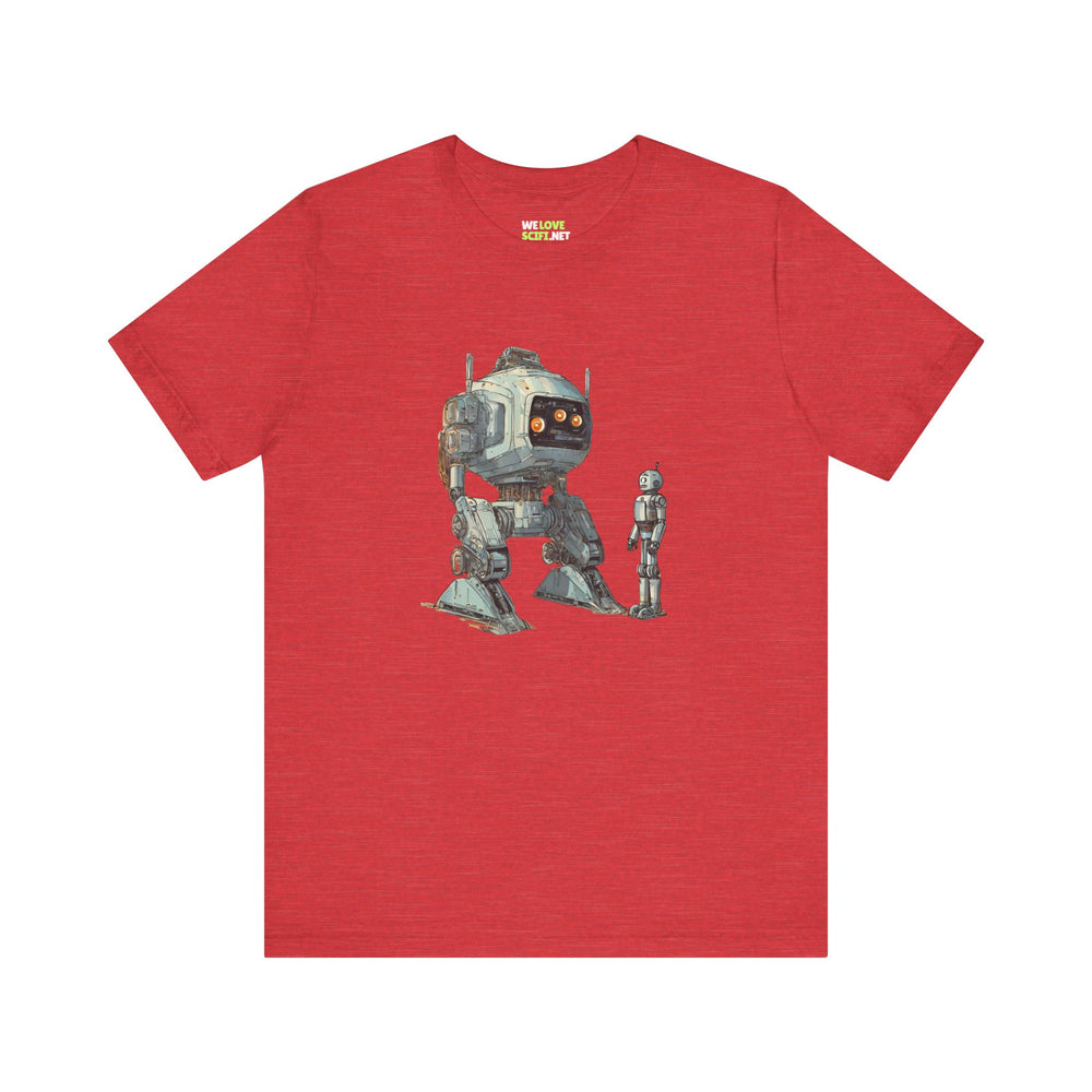 Robot Space Art T-Shirt | Let's Be Friends Sci-Fi Tee