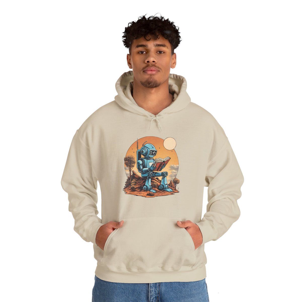 Sci-Fi Hoodie | Learn About Humans Robot Space Art 