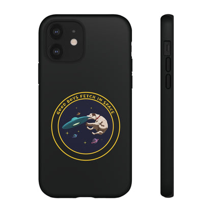 Good Boys Fetch in Space: Funny Dog Sci-Fi iPhone Cases