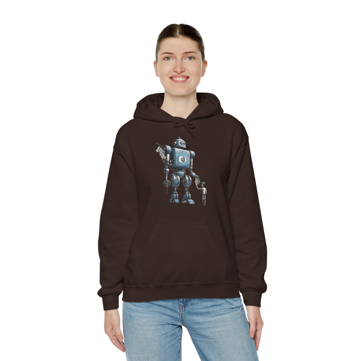 Bringing You Flower Robot Spaceart Sci-Fi Hoodie-welovescifi