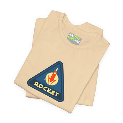 retro sci-fi t-shirt-Rocket Sign Retro Sci-Fi T-Shirt