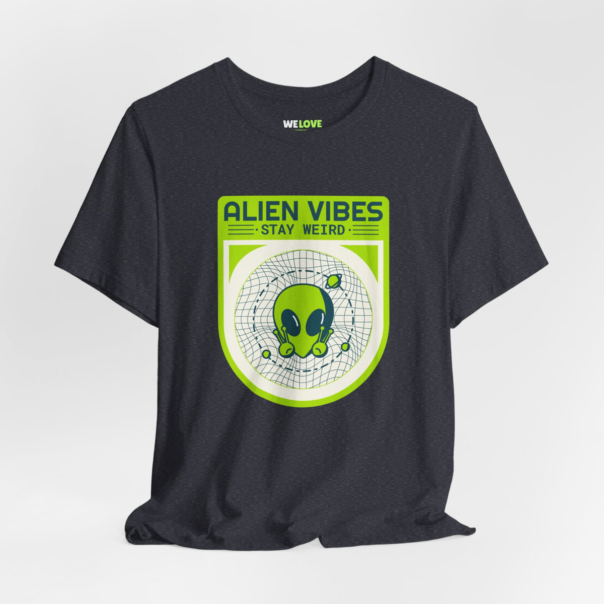 Alien Vibes Stay Weird Funny UFO Sci-Fi T-Shirt-welovescifi