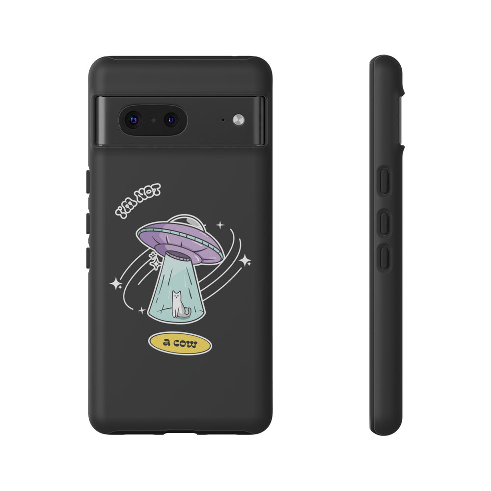 Funny UFO Google Pixel Cases Not a Roswell Cow SciFi Design