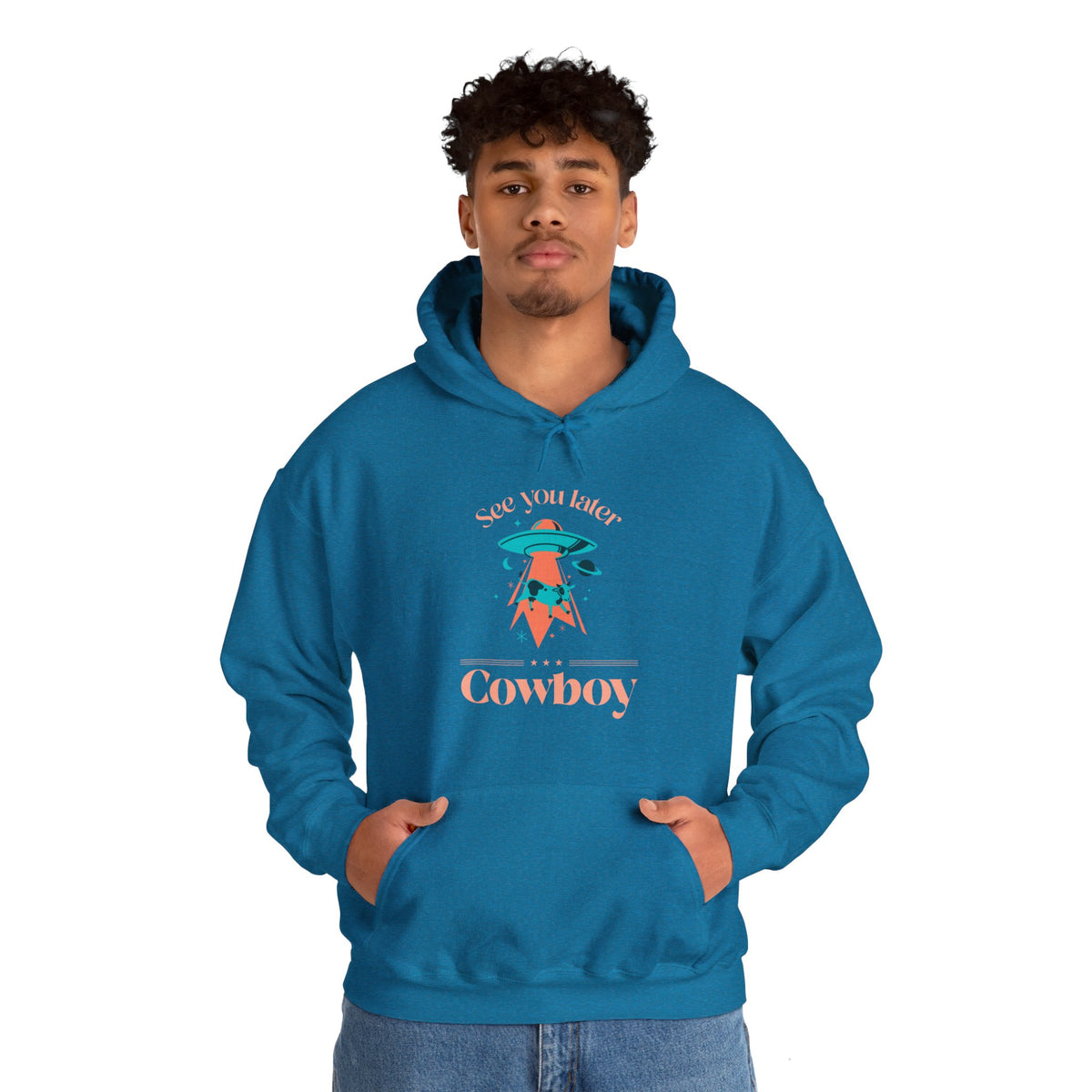 Funny Cow UFO Hoodie - See You Later Cowboy We Love SciFi