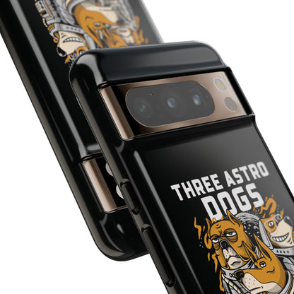 Three Astro Dogs Funny Sci-Fi Tough Google Pixel Mobile Cases-welovescifi.net