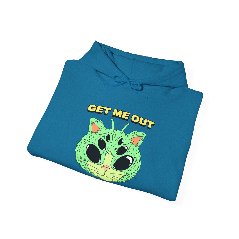 Get Me Out Of Here Funny Cat Alien Hoodie-welovescifi.net