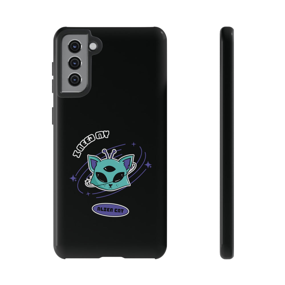 Alien Cat Galaxy Case Funny Sci-Fi Tough Samsung Mobile Case