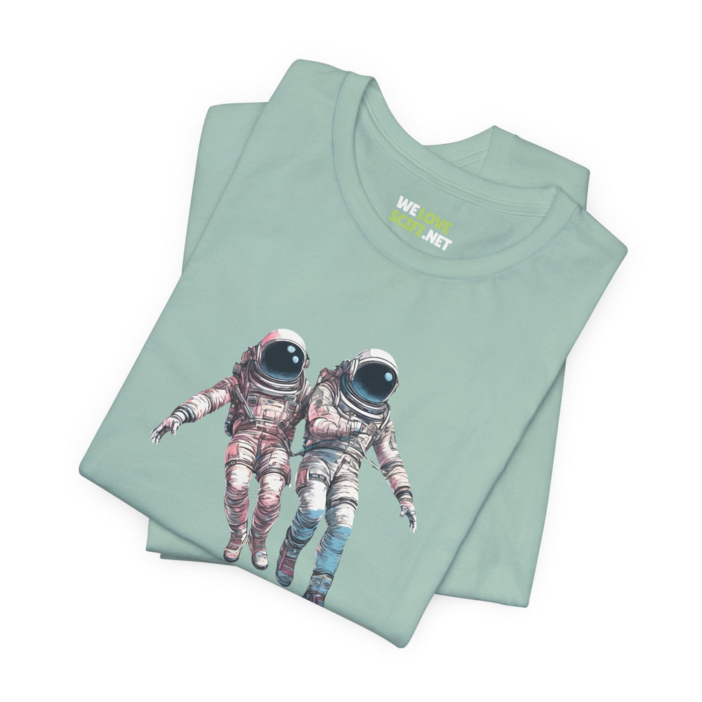 We're Floating As One Astronaut Sci-Fi T-Shirt-welovescifi.net