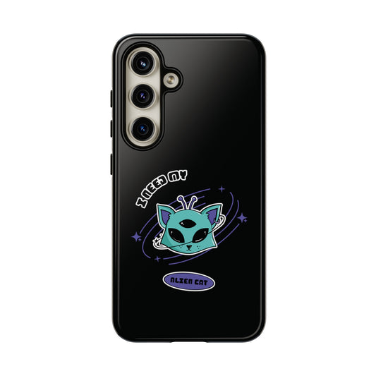 Alien Cat Galaxy Case Funny Sci-Fi Tough Samsung Mobile Case