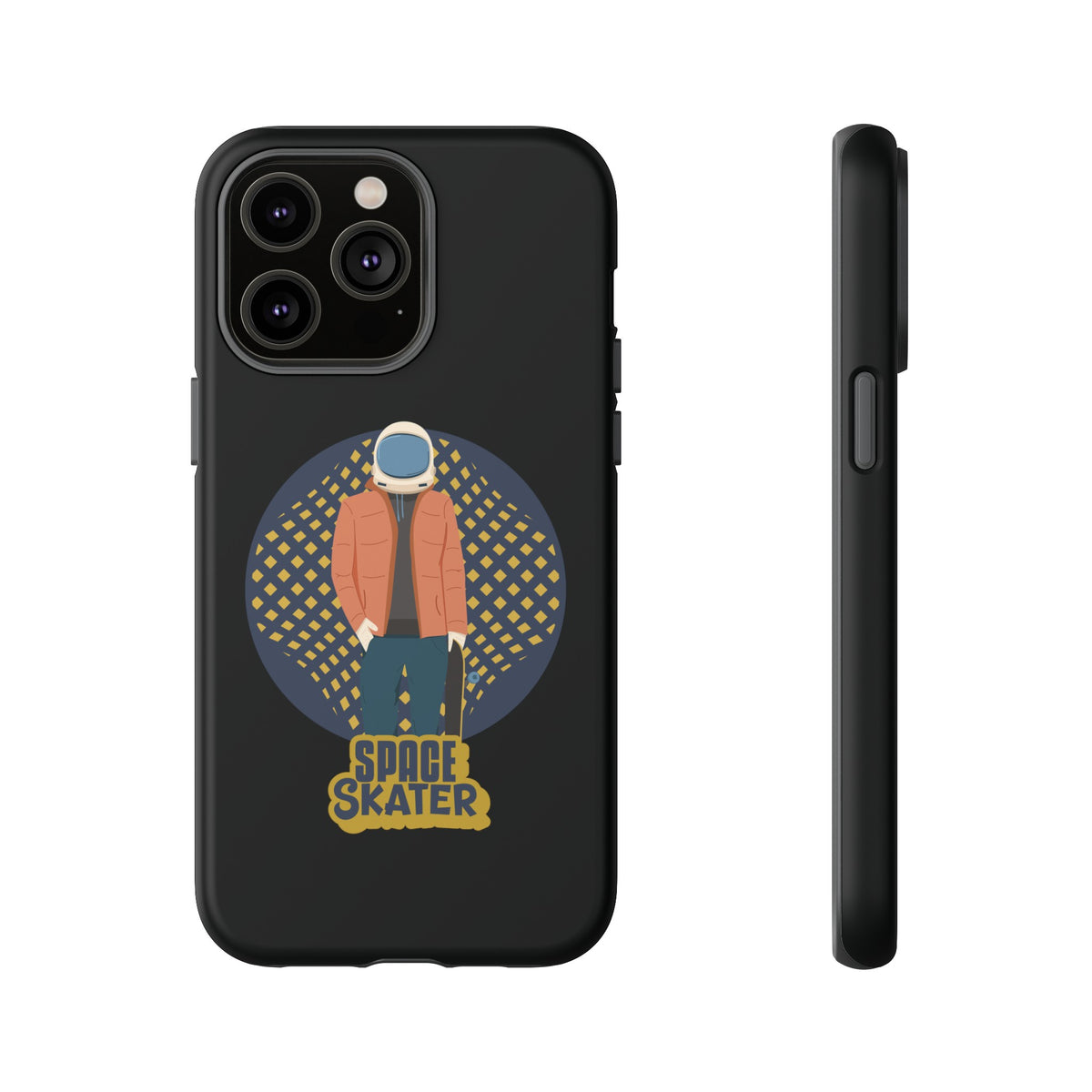 Space Skater Astronaut Sci-Fi Tough iPhone Mobile Cases