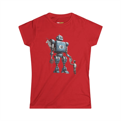 Bringing You Flowers SpaceArt Robot Woman's Tee-welovescifi