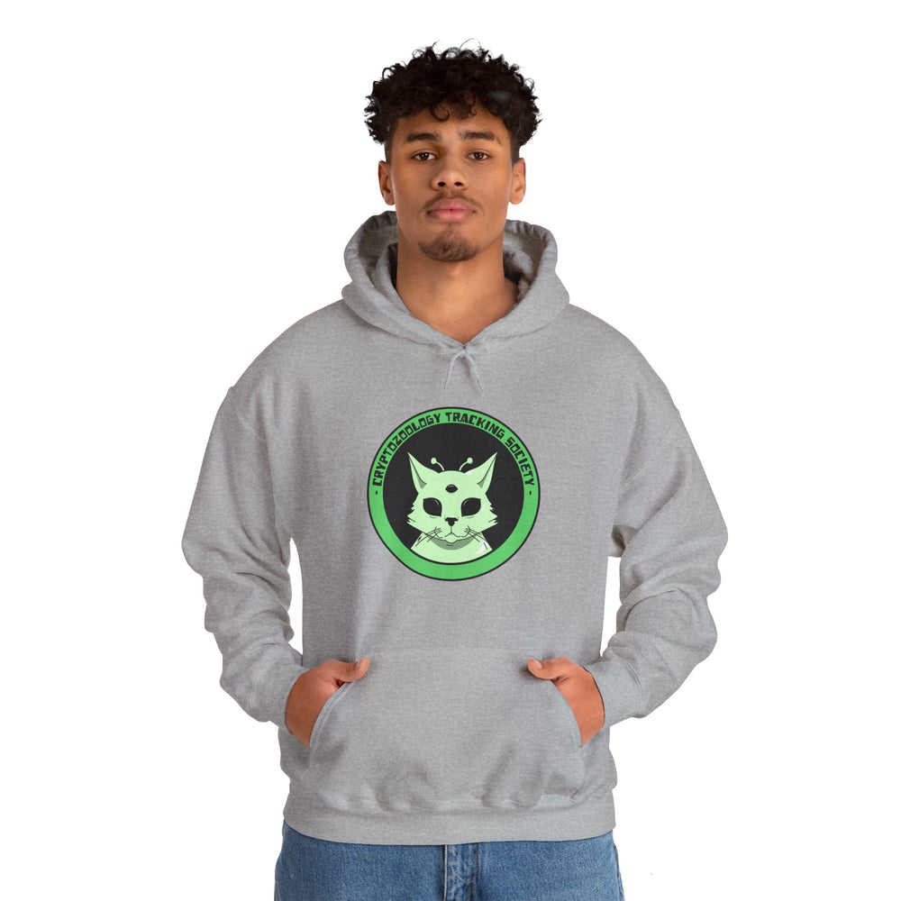 Cryptozoology Tracking Society Funny Cat Alien Hoodie