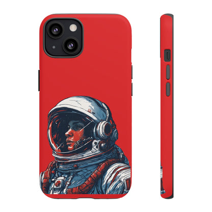 Astronaut In Red SpaceArt Sci-Fi Tough iPhone Mobile Cases