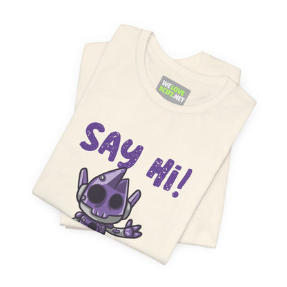 UFO t-shirt-Say Hi Funny UFO Sci-Fi T-Shirt We Love Sci-Fi