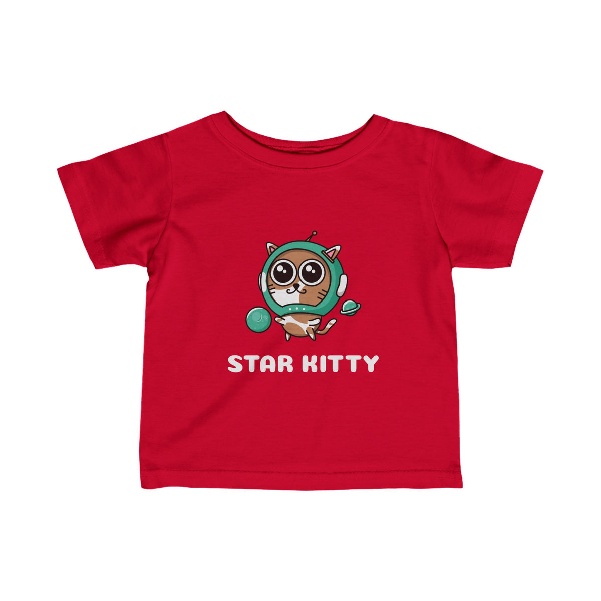 Star Kitty Infant Tee Funny Cat Astronaut Fine Jersey Shirt