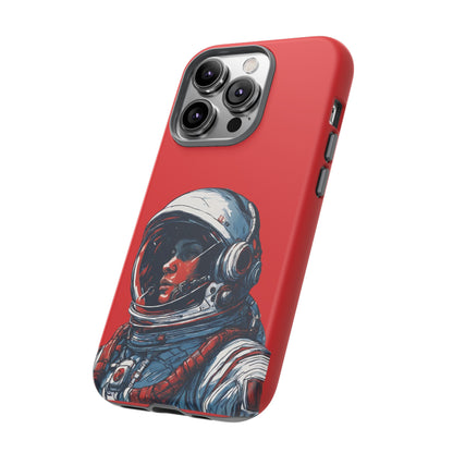 Astronaut In Red SpaceArt Sci-Fi Tough iPhone Mobile Cases