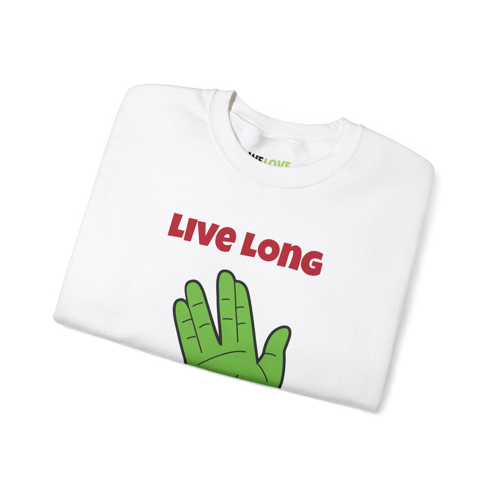 Live Long And Be Merry Funny Spock Christmas Crewneck Sweatshirt-welovescifi.net