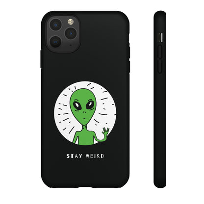 Stay Weird Alien Sci-Fi Tough iPhone Mobile Cases