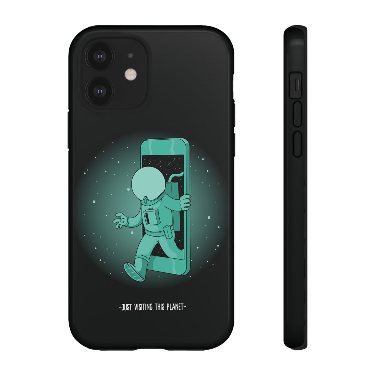 Funny Astronaut iPhone Cases Just Visiting This Planet SciFi