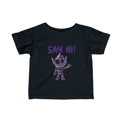 funny infant tee - Say Hi Funny Infant Fine Jersey Tee