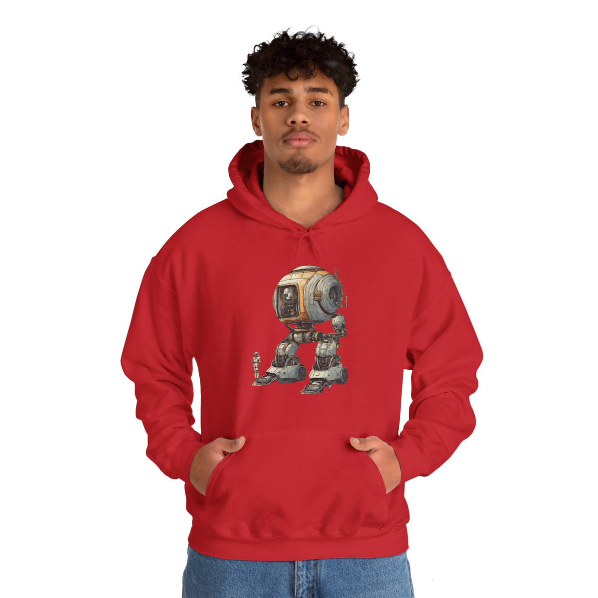 Let's Take a Ride Robot Space Art Hoodie - Sci-Fi Design