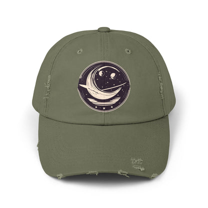 Beneath The Stars SpaceArt Retro Unisex Distrassed Cap