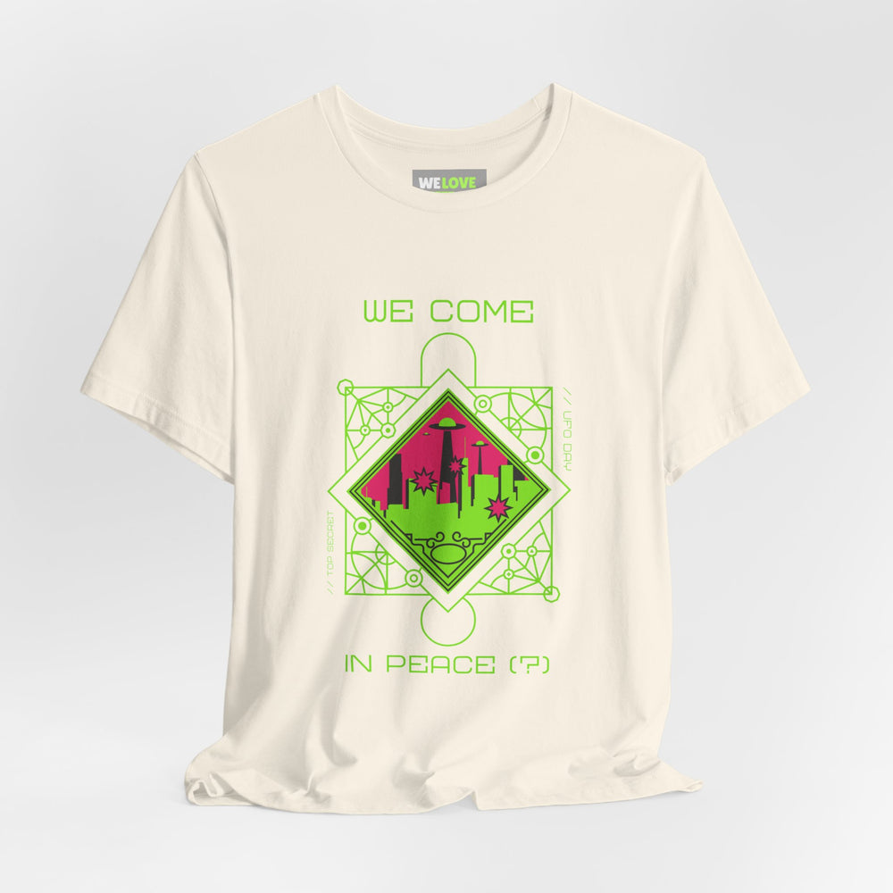 We Come In Peace(?) UFOs Sci-Fi T-Shirt-welovescifi.net