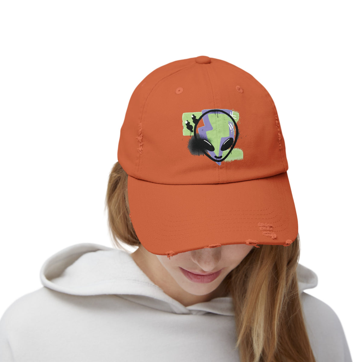 Alien Cap - Outta This World Sci-Fi Unisex Distressed Hat