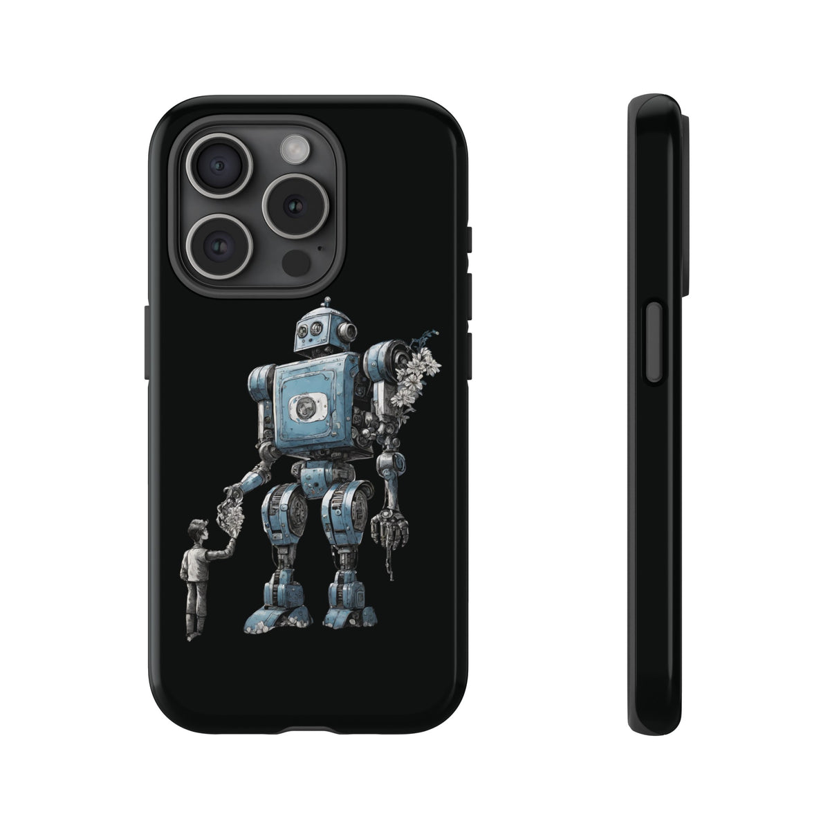 Flowers Robot SpaceArt Sci-Fi Tough iPhone Mobile Cases