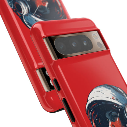 Astronaut In Red SpaceArt Tough Google Pixel Mobile Cases