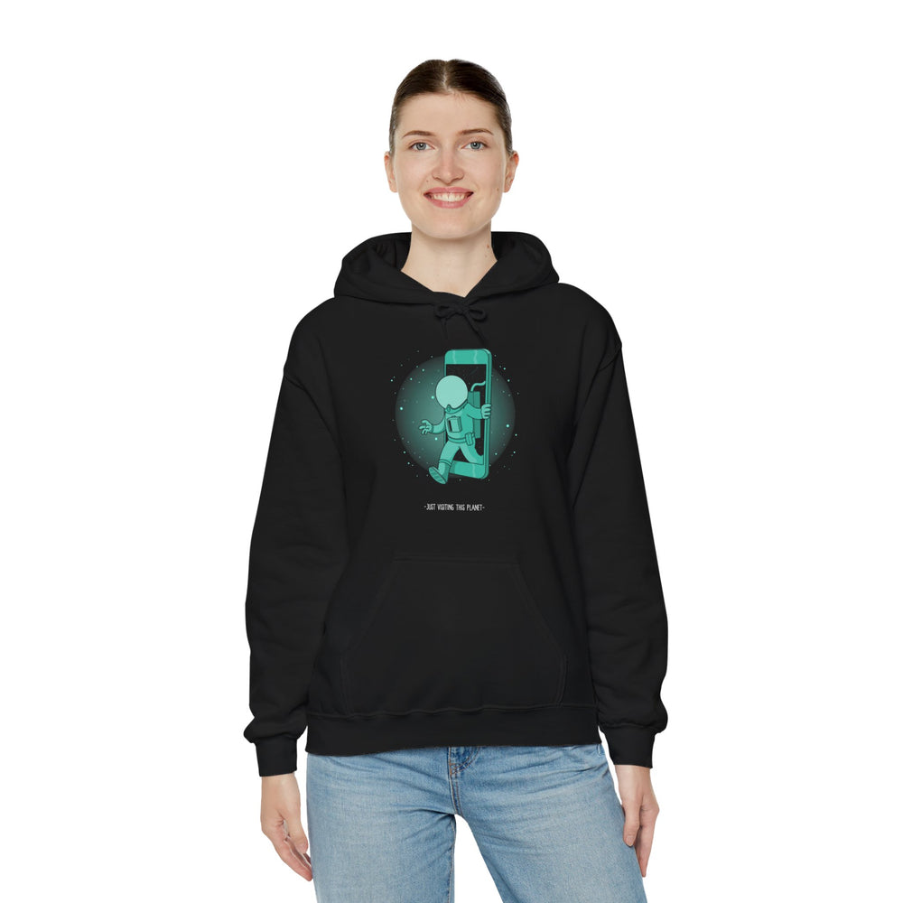 Just Visiting This Planet | Funny Sci-Fi Hoodie WeLoveSciFi