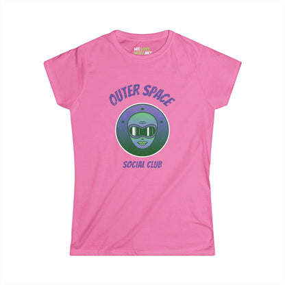 Outer Space Social Club Tee | Women's Astronaut T-Shirt