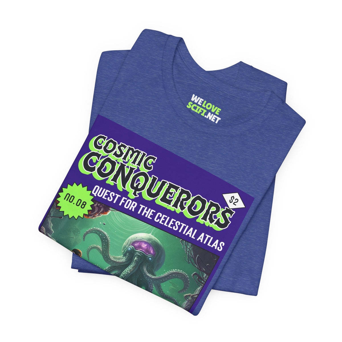 Cosmic Conquerors Retro Sci-Fi T-Shirt-welovescifi.net