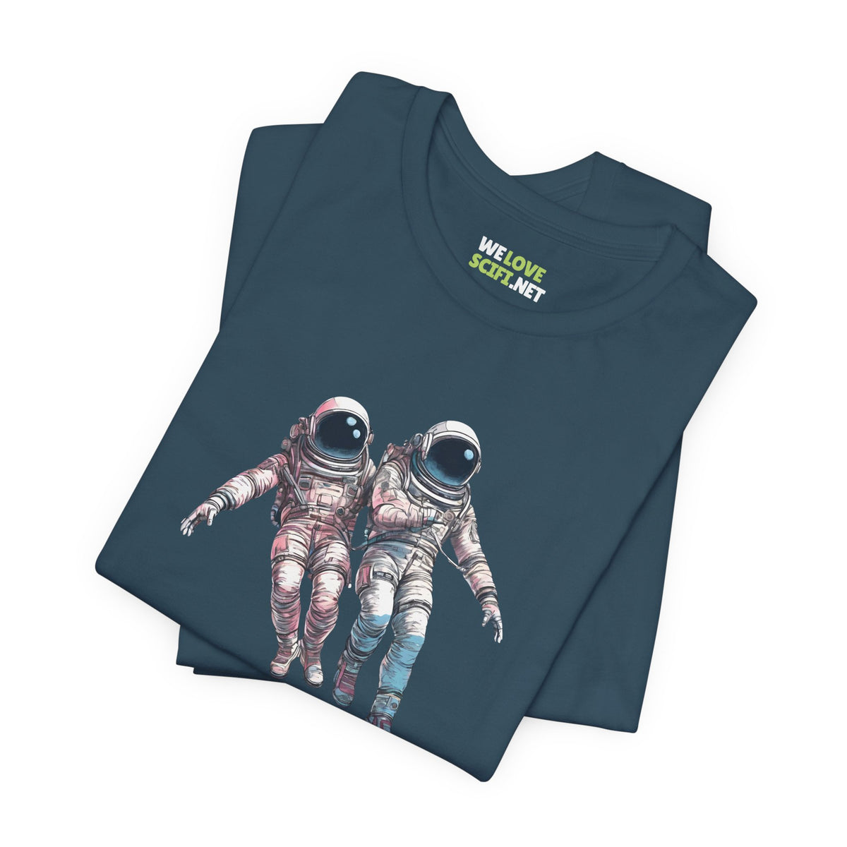 We're Floating As One Astronaut Sci-Fi T-Shirt-welovescifi.net