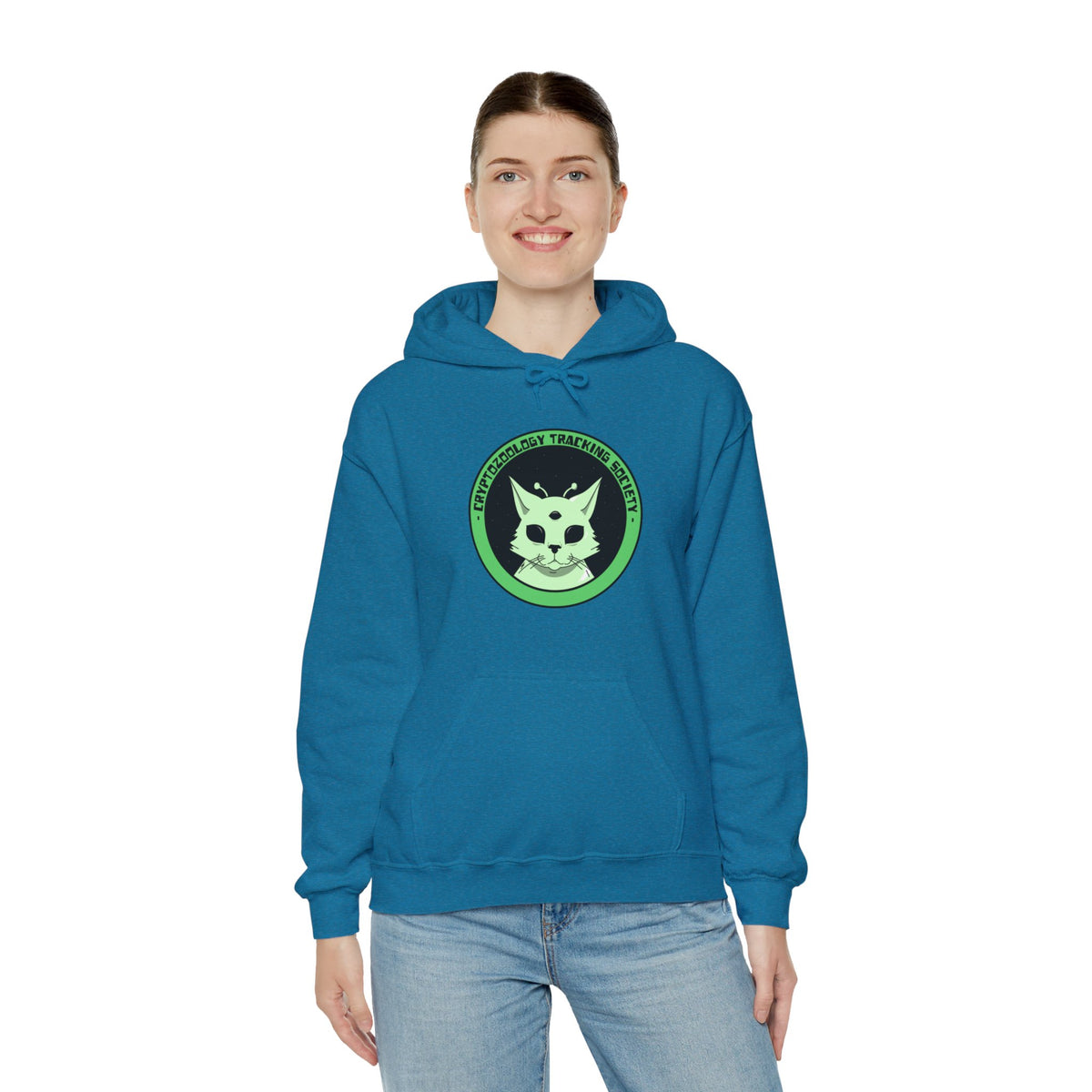 Cryptozoology Tracking Society Funny Cat Alien Hoodie