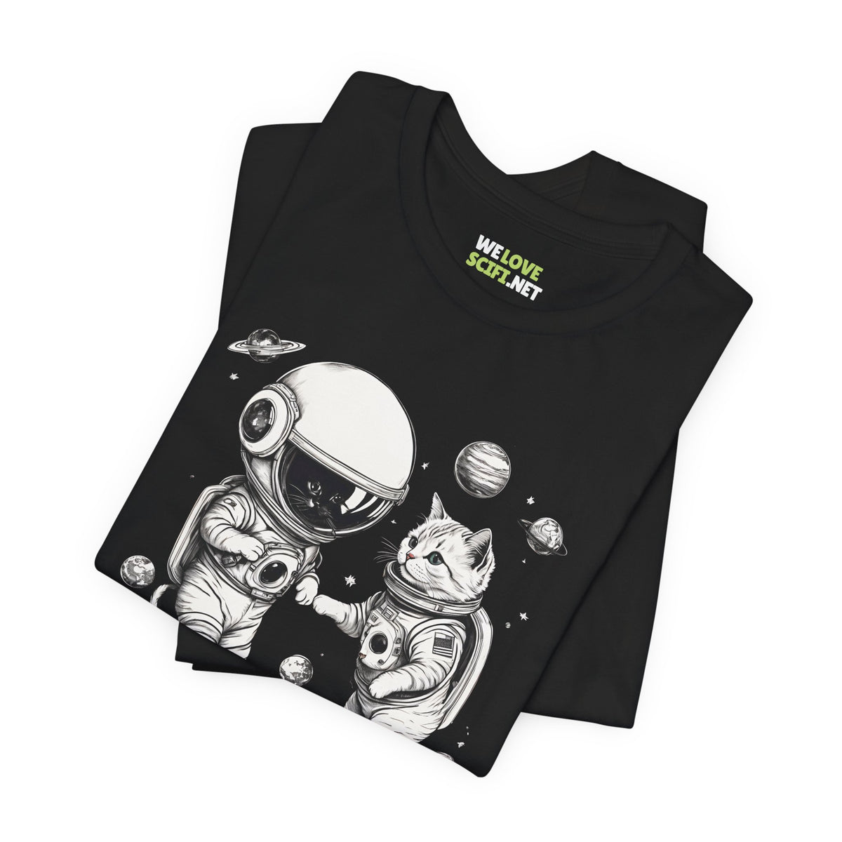 Space Kitties Sci-Fi T-Shirt | Astronaut Cats Tee