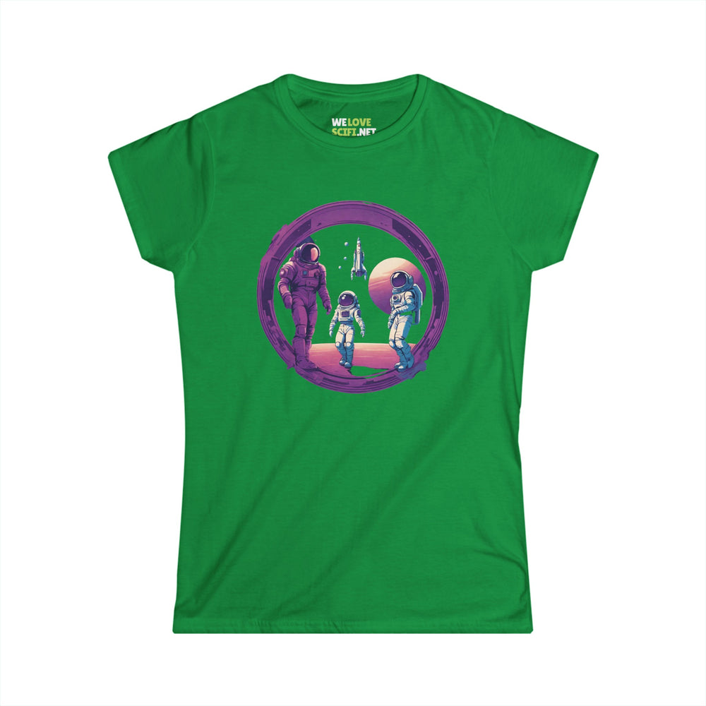 Family Business SpaceArt Astronaut Woman's Tee-welovescifi