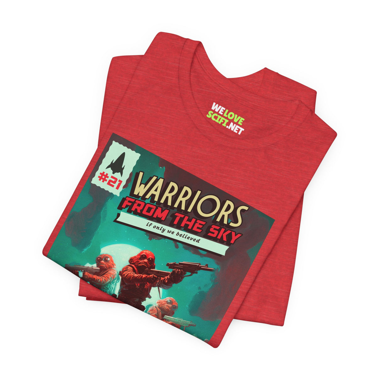 Warriors From The Sky Retro Sci-Fi T-Shirt-welovescifi.net