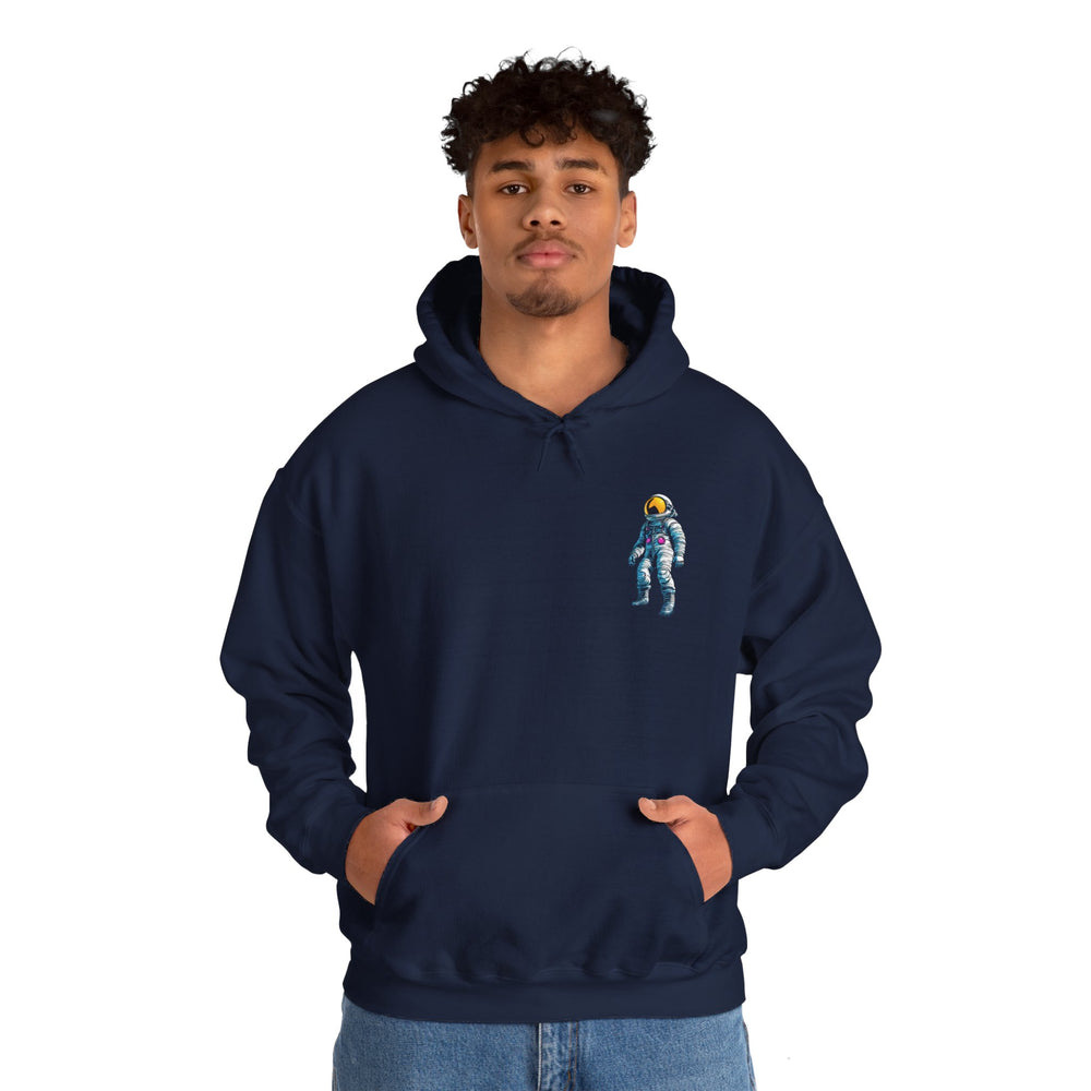 Jump Astronaut Space Art Hoodie - Sci-Fi Adventure Apparel